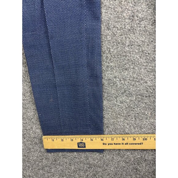 Piazza Sempione Pants Womens IT 40 Blue Micro Dot Stretch Slim Ankle Made Italy - Picture 7 of 11